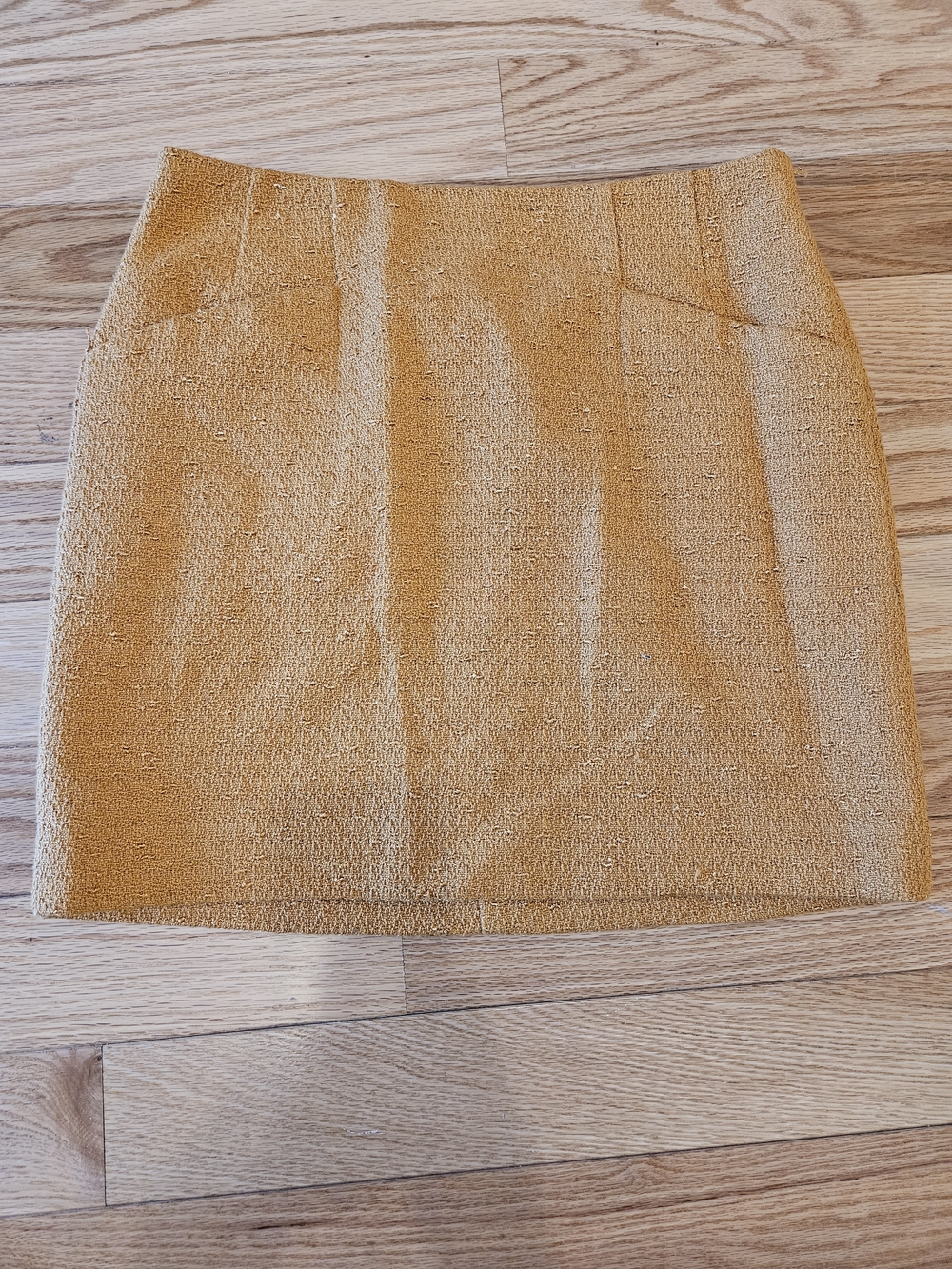 The LIMITED Textured Mini Skirt - Golden Mustard